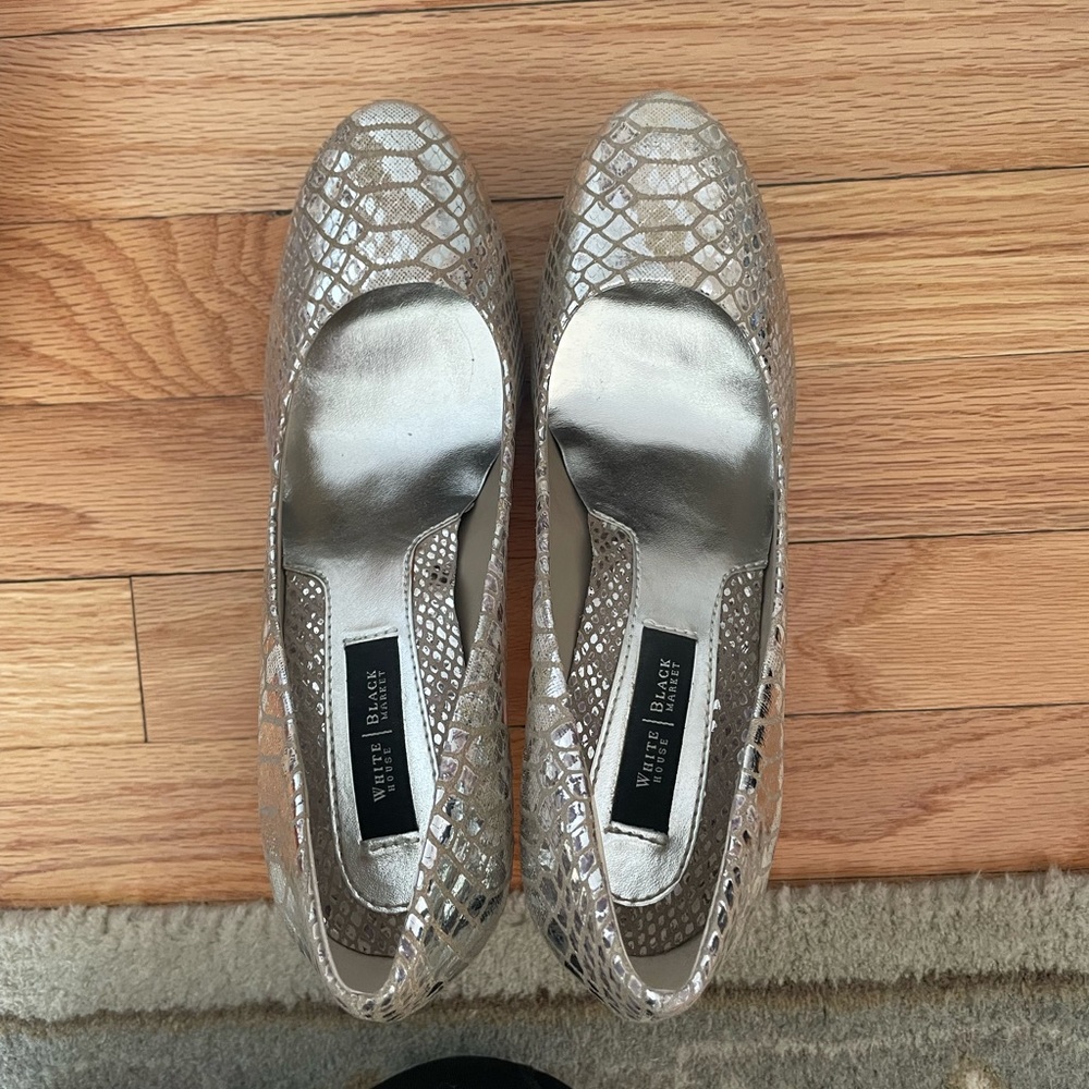 Whbm metallic platform heels